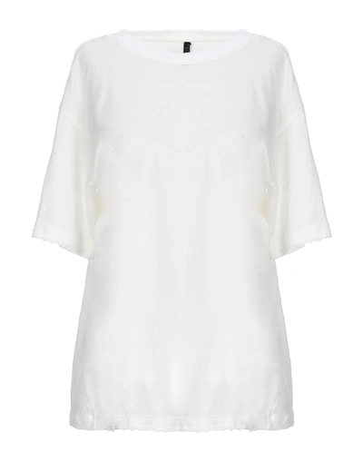 Shop Ben Taverniti Unravel Project Woman T-shirt White Size Xs Cotton