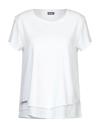 Blauer Woman T-shirt White Size M Cotton In White