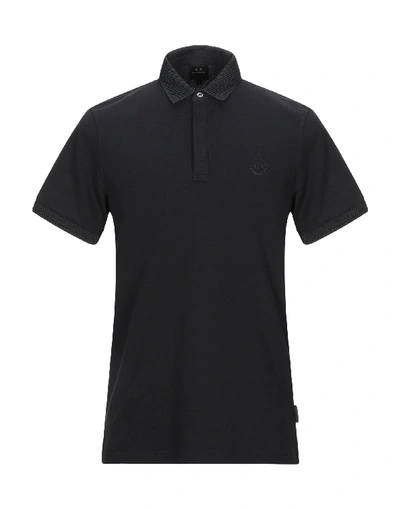 Shop Armani Exchange Polo Shirts In Black