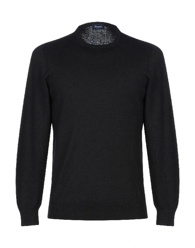 Shop Drumohr Man Sweater Black Size 36 Linen, Polyester