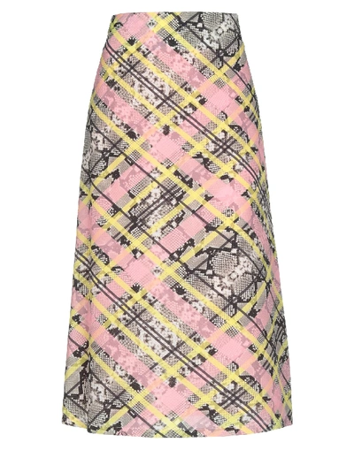Shop Cavalli Class Woman Midi Skirt Pink Size 12 Polyester