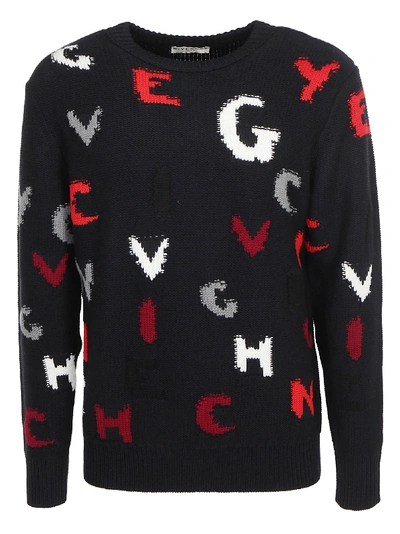 Shop Givenchy Knitwear In Navy/white