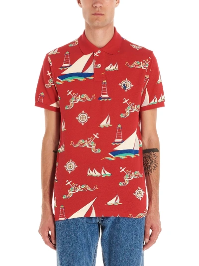 Shop Polo Ralph Lauren Ocean Voyage Polo In Red