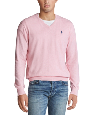 Polo Ralph Lauren Regular Fit V-neck Sweater In Pink Heather | ModeSens