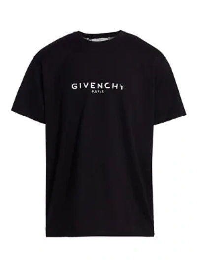 Shop Givenchy Men's Oversized Logo Tee In Black