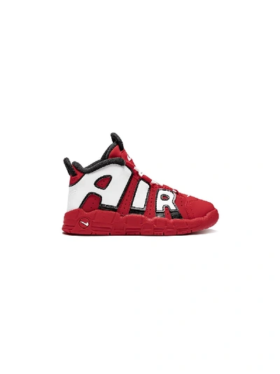 Shop Nike Air More Uptempo Qs Sneakers In Red