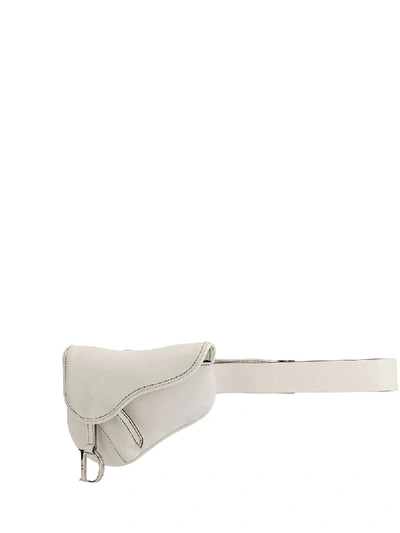 Pre-owned Dior 2002  Saddle Belt Bag In White