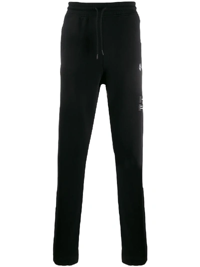 Shop Marcelo Burlon County Of Milan Relaxed-fit Logo Track Pants In Black