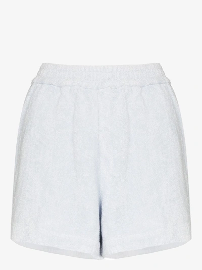 Shop Terry Towelling Cruise Cotton Shorts In Blue