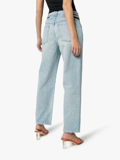 Shop 3x1 X Mimi Cuttrell Willow High Waist Cutout Jeans In Blue