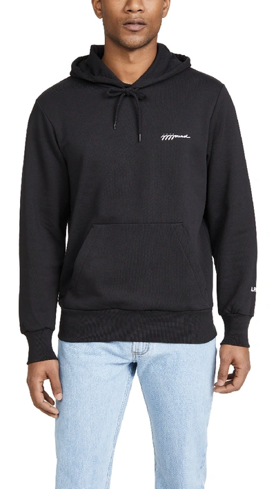 Shop Apc X Jjjjound Logo Pullover Hoodie In Noir