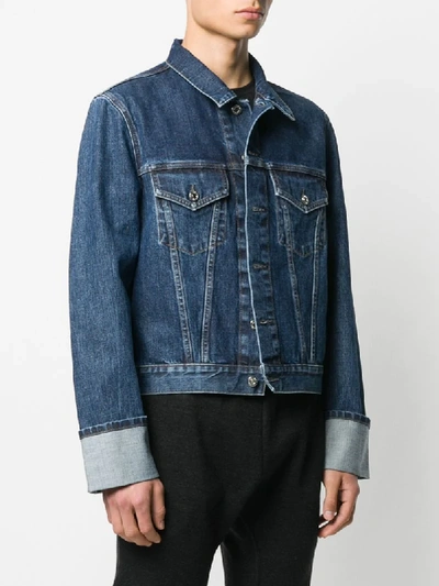 Shop Helmut Lang Slim Denim Jacket In Blue
