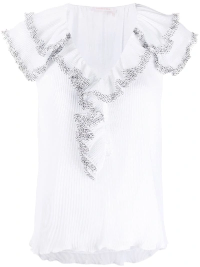 Shop See By Chloé Ruffle Short-sleeve Blouse In White