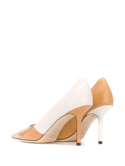 Shop Jimmy Choo Patchwork Style Love 85mm Pumps In Neutrals