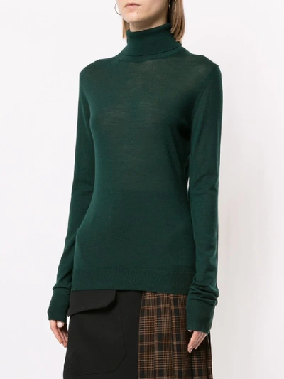 Shop Ports 1961 Slim Fit Polo Neck In Green