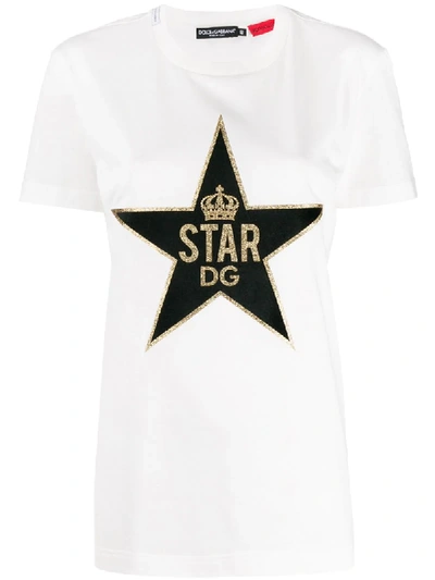 Shop Dolce & Gabbana Dg Star T-shirt In White
