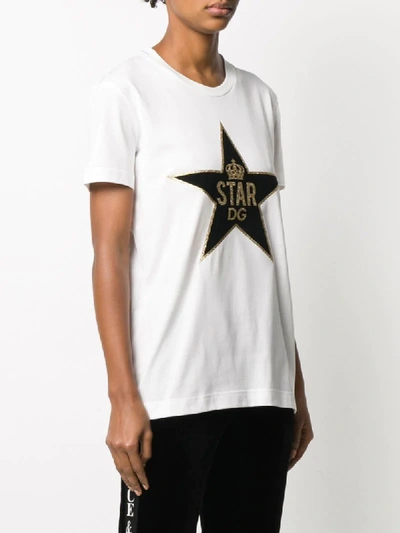 Shop Dolce & Gabbana Dg Star T-shirt In White
