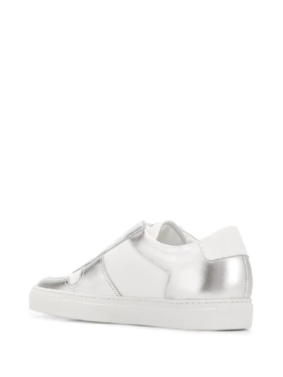 Shop Common Projects Two Tone Low Top Sneakers In White