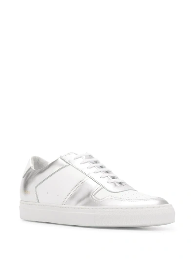 Shop Common Projects Two Tone Low Top Sneakers In White