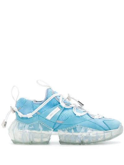 Shop Jimmy Choo Diamond Trail Low-top Sneakers In Blue