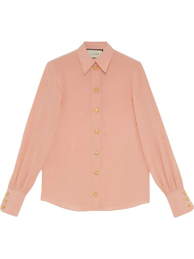Shop Gucci Classic Shirt In Pink