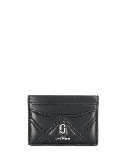Shop Marc Jacobs The Softshot Quilted Card Case In Black