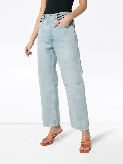 Shop 3x1 X Mimi Cuttrell Willow Cut-out Jeans In Blue