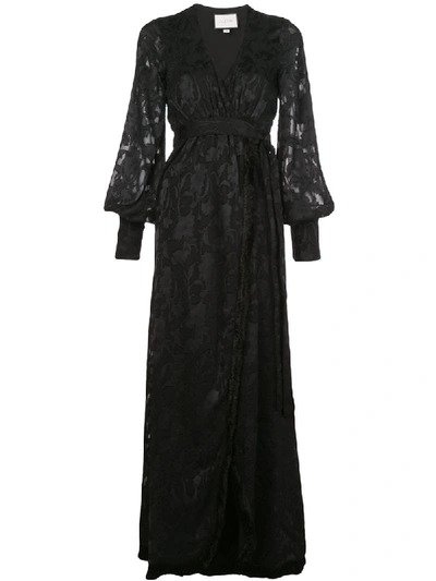 Shop Alexis Antonella Wrap Maxi Dress In Black