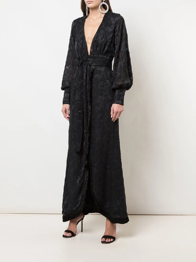 Shop Alexis Antonella Wrap Maxi Dress In Black