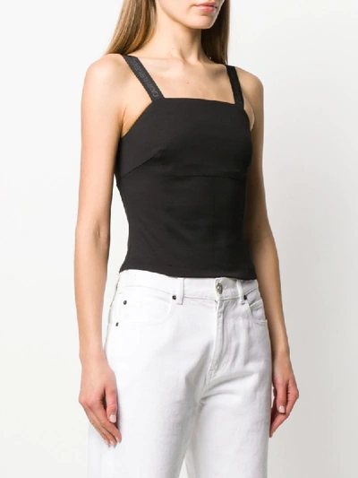 Shop Calvin Klein Jeans Est.1978 Crepe Tank Top In Black