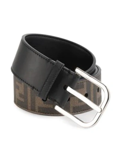 Shop Fendi Ff Logo Belt In Black