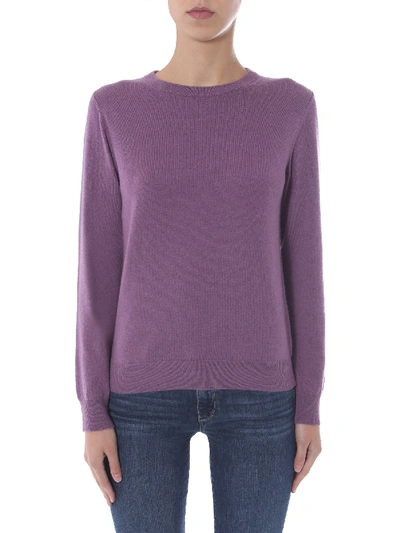 Shop Apc Crew Neck Sweater In Lilac