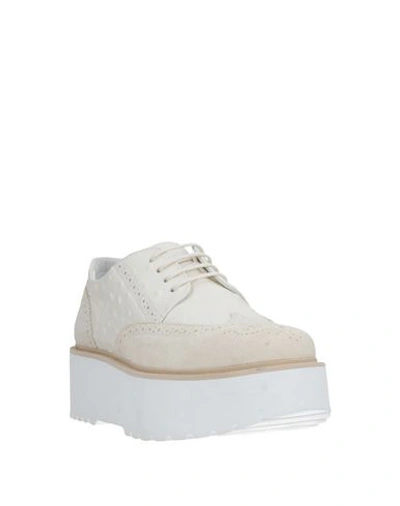 Hogan Lace-up Shoes In White