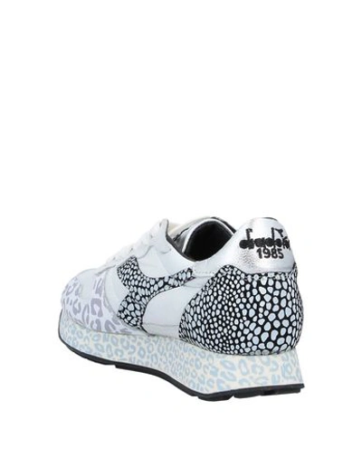 Shop Diadora Heritage Woman Sneakers White Size 9.5 Soft Leather, Textile Fibers