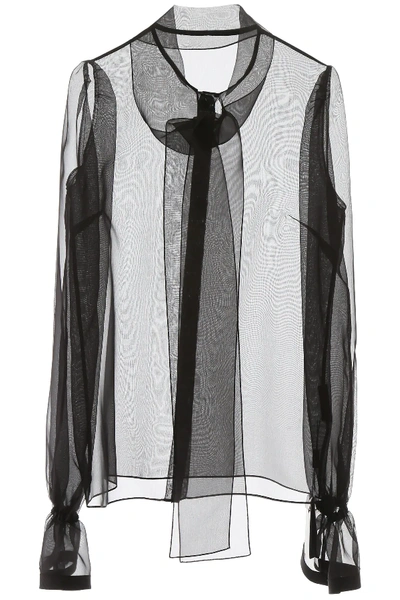 Shop Dolce & Gabbana Organza Shirt In Black