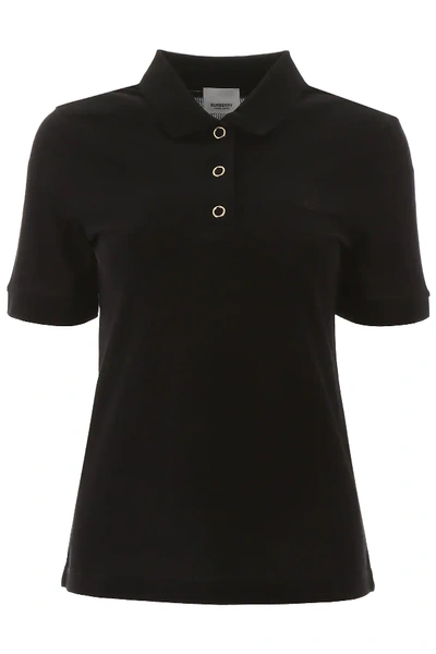 Shop Burberry Malleco Polo Shirt In Black