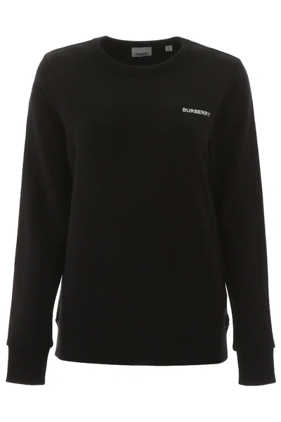 Shop Burberry Fairhall Sweatshirt With Crystals In Black