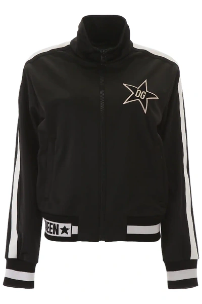 Shop Dolce & Gabbana Millennials Star Track Jacket In Black,white