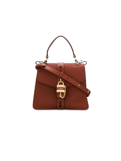 Shop Chloé Medium Aby Shoulder Bag In Brown