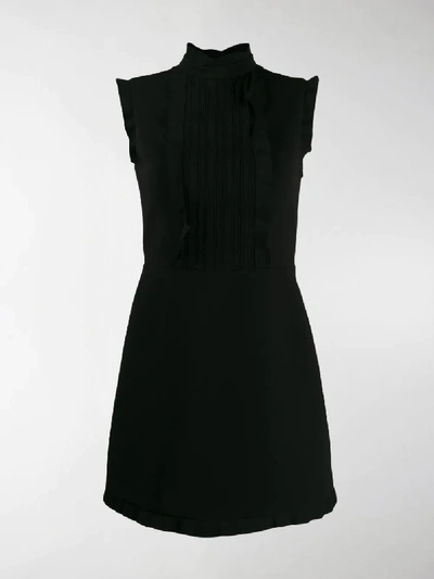 Shop Miu Miu Faille Cady Dress In Black
