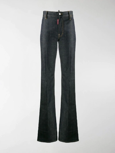 Shop Dsquared2 High-waisted Bootcut Jeans In Blue