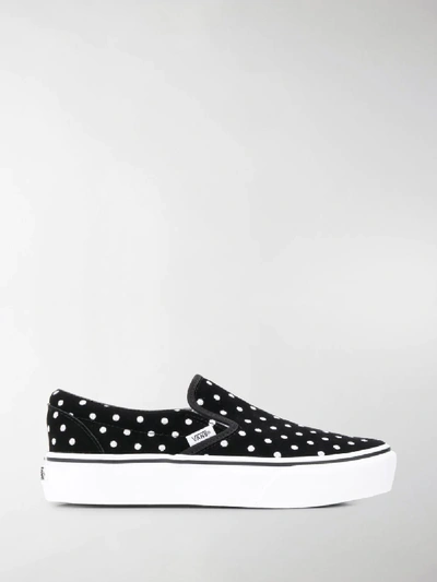 Shop Vans Slip-on Platform Sneakers In Black