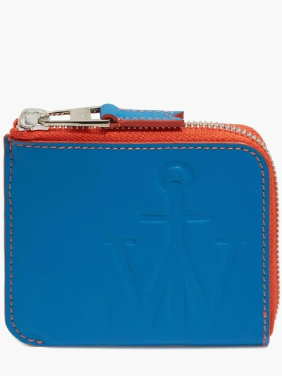 Shop Jw Anderson Anchor Logo Wallet In Blue