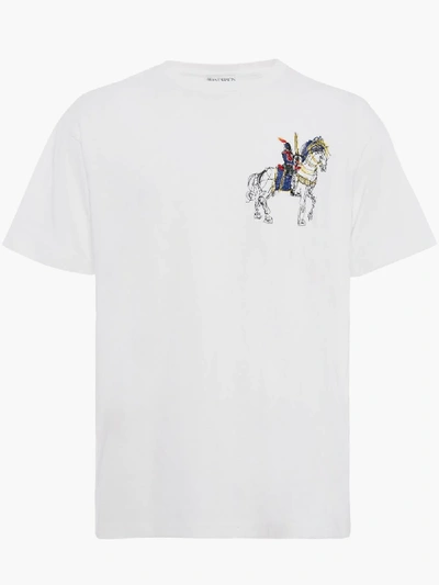 Shop Jw Anderson Camelot Embroidery T-shirt In White