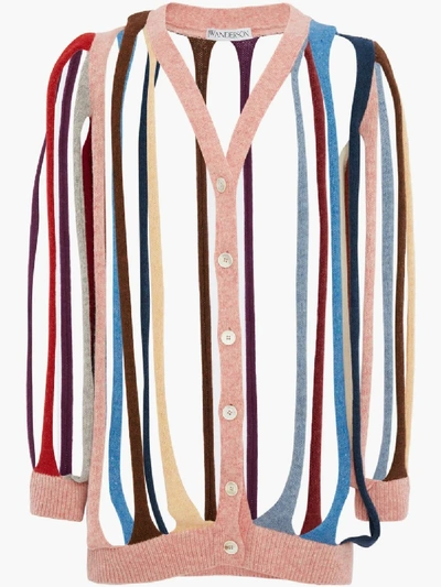 Shop Jw Anderson Tubular Cardigan In Pink