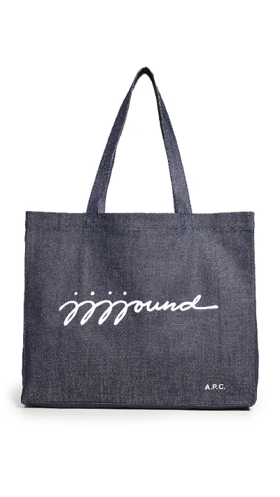 + Jjjjound Logo-print Denim Tote Bag In Blue