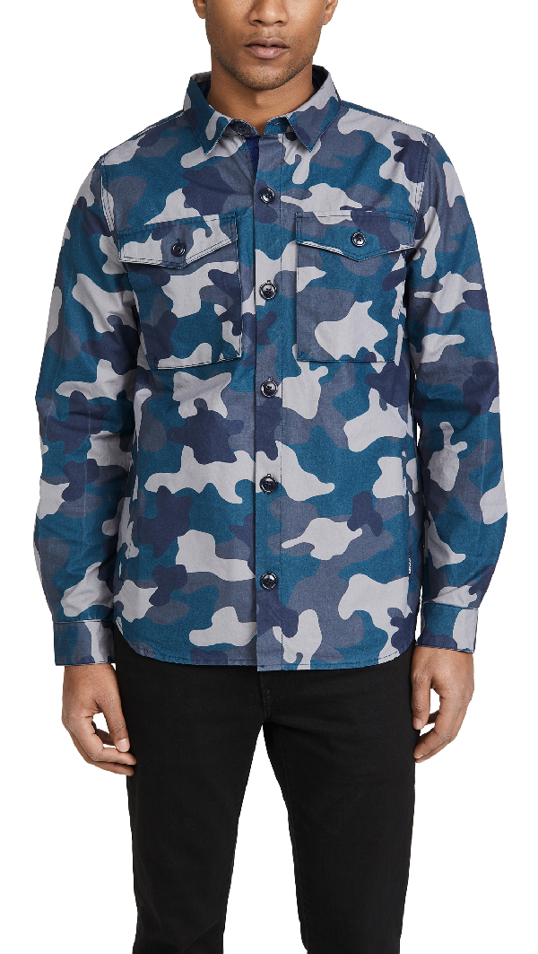barbour overshirt camo