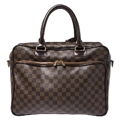 Pre-owned Louis Vuitton Damier Ebene Canvas Icare Business Bag In Brown