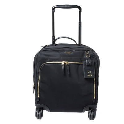 Pre-owned Tumi Black Nylon 4 Wheeled Carry-on Luggage Bag