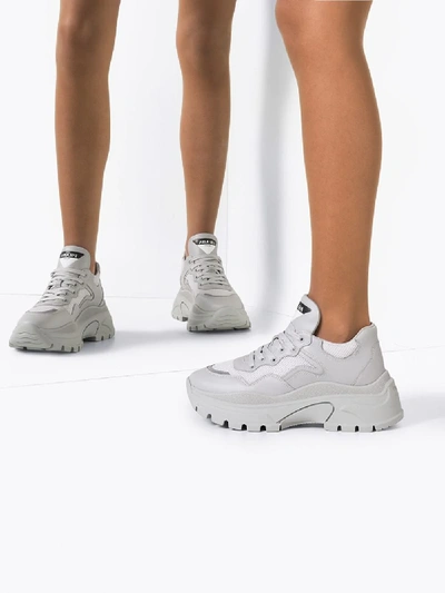 Prada Chunky Panelled Trainers In Grey | ModeSens